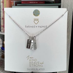 NWT Beloved + Inspired Silver Necklace
